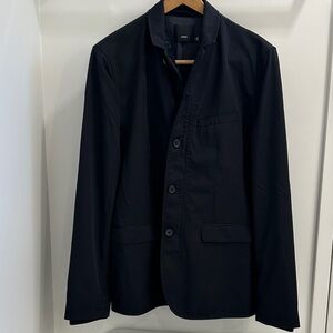 Vince Navy Blue Collared Tech Blazer Mens M